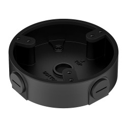 Junction box - For dome cameras - Suitable for outdoor use - Ceiling or wall installation - Cable pin - Color: black - PFA136-B 