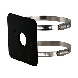 Dahua pole mount, ALU, black, to be used with wall mount - PFA152-E-B - 1