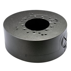 Junction box - For dome cameras - Suitable for outdoor use - Ceiling or wall installation - Cable pin - Color: black - SP941-BOX