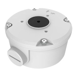 Connection box - For bullet cameras - Suitable for outdoor use - Ceiling or wall installation - White colour - Cable pin - UV-TR
