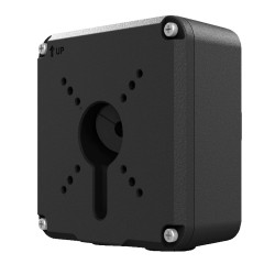 Connection box - For bullet cameras - Suitable for outdoor use - Ceiling or wall installation - Colour black - Cable pin - UV-TR
