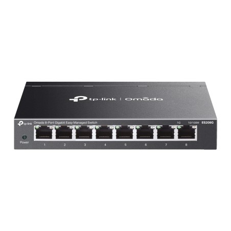 TP-Link Switch easy managed 8 Port &bull 8x 1 GbE &bull Fanless, Omada &bull ES208G - 253792 - 1