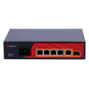 Safire Switch Hi-PoE - 4 PoE-Anschlüsse + 1 Uplink RJ45 + 1 SFP Uplink - Geschwindigkeit der Gigabit-Anschlüsse 10/100/1000Mbps 
