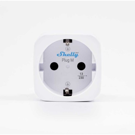 Shelly · Plug & Play "Plug M Gen3 White" · Smarter Zwischenstecker · 13A · Messfunktion · WLAN · BT · weiß - 252802 - 1