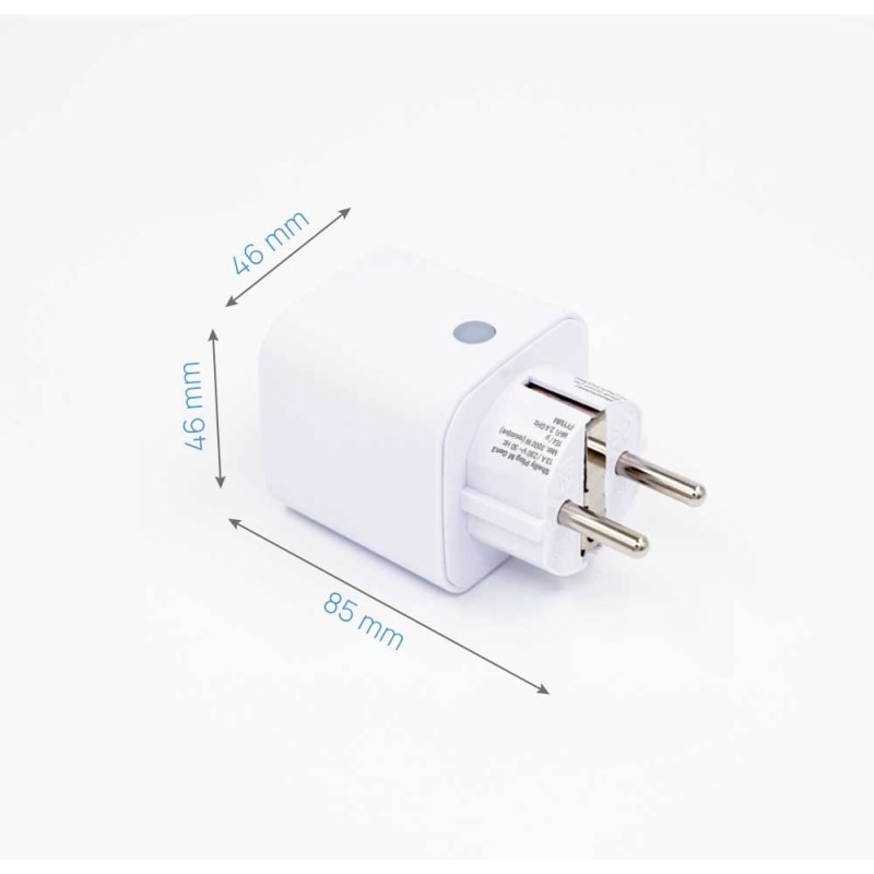Shelly · Plug & Play "Plug M Gen3 White" · Smarter Zwischenstecker · 13A · Messfunktion · WLAN · BT · weiß - 252802 - 3