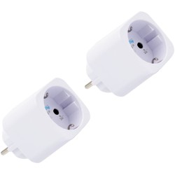 Shelly · Plug & Play "Plug M Gen3 White" · 2er Set · Smarter Zwischenstecker · 13A · Messfunktion · WLAN · BT · weiß - 252904 -