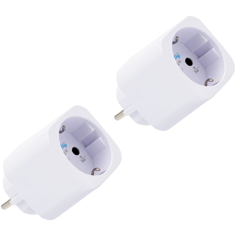 Shelly · Plug & Play "Plug M Gen3 White" · 2er Set · Smarter Zwischenstecker · 13A · Messfunktion · WLAN · BT · weiß - 252904 - 