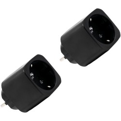 Shelly · Plug & Play "Plug M Gen3 Black" · 2er Set · Smarter Zwischenstecker · 13A · Messfunktion · WLAN · BT · schwarz - 252946