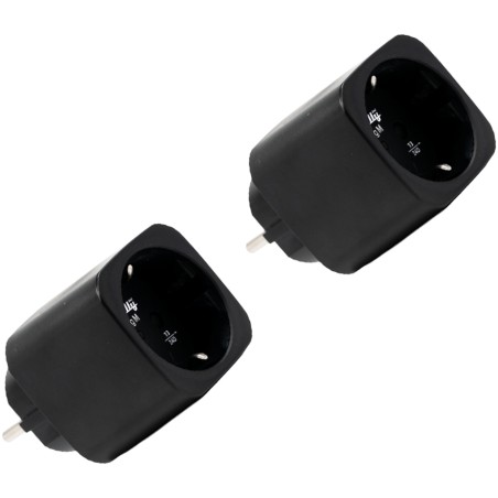 Shelly · Plug & Play "Plug M Gen3 Black" · 2er Set · Smarter Zwischenstecker · 13A · Messfunktion · WLAN · BT · schwarz - 252946