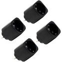 Shelly - Plug & Play "Plug M Gen3 Black" - Set of 4 - Smart adapter plug - 13A - Measuring function - WLAN - BT - black - 252947