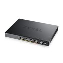 Zyxel Switch full managed Layer3 30 Port &bull 24x 1 GbE &bull PoE Budget 400 Watt &bull 16x PoE at &bull 10x PoE bt &bull 2x 10