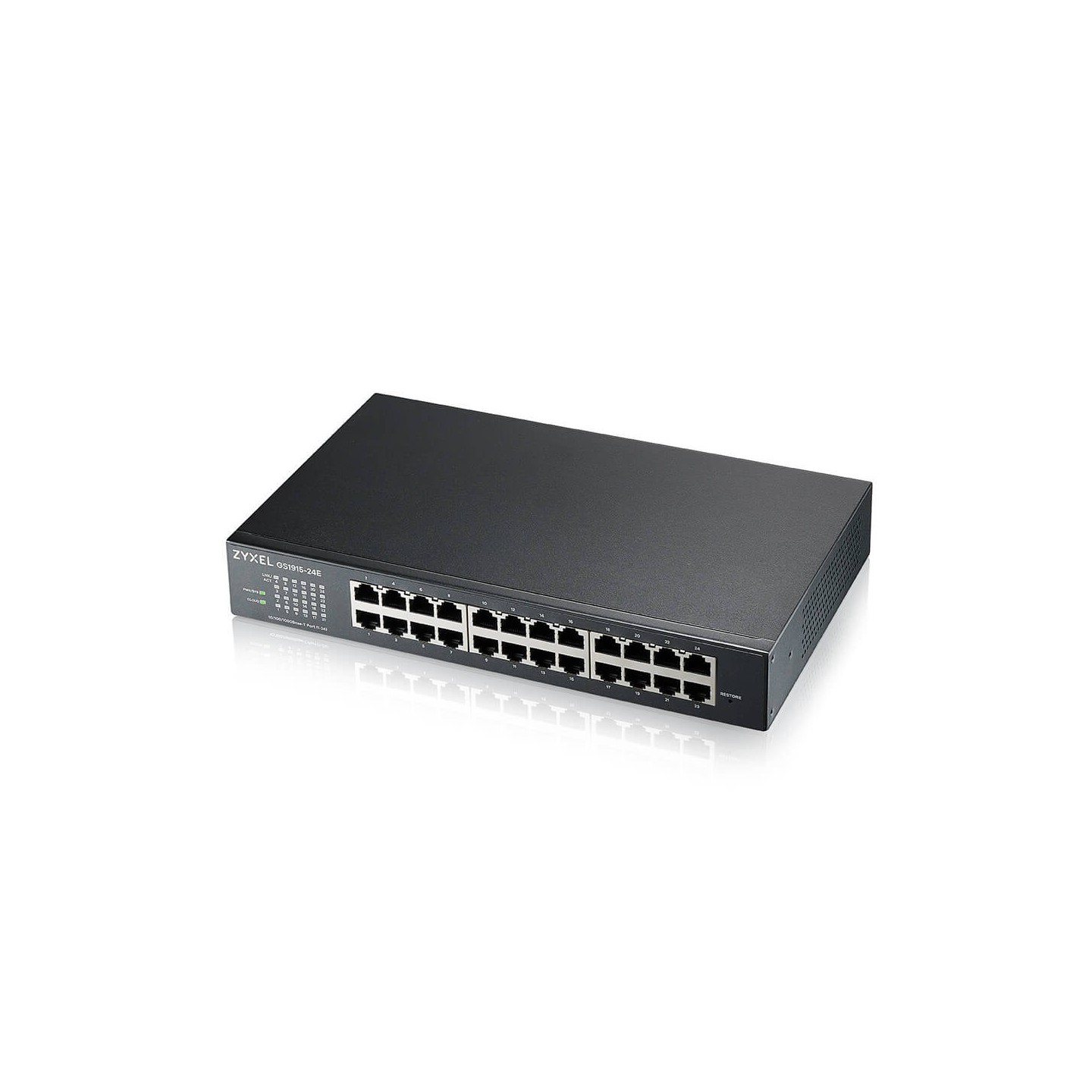 Zyxel Switch smart managed Layer2 24 Port &bull 24x 1 GbE &bull 19" &bull Lüfterlos &bull NebulaFlex &bull GS1915-24E - 211709 -