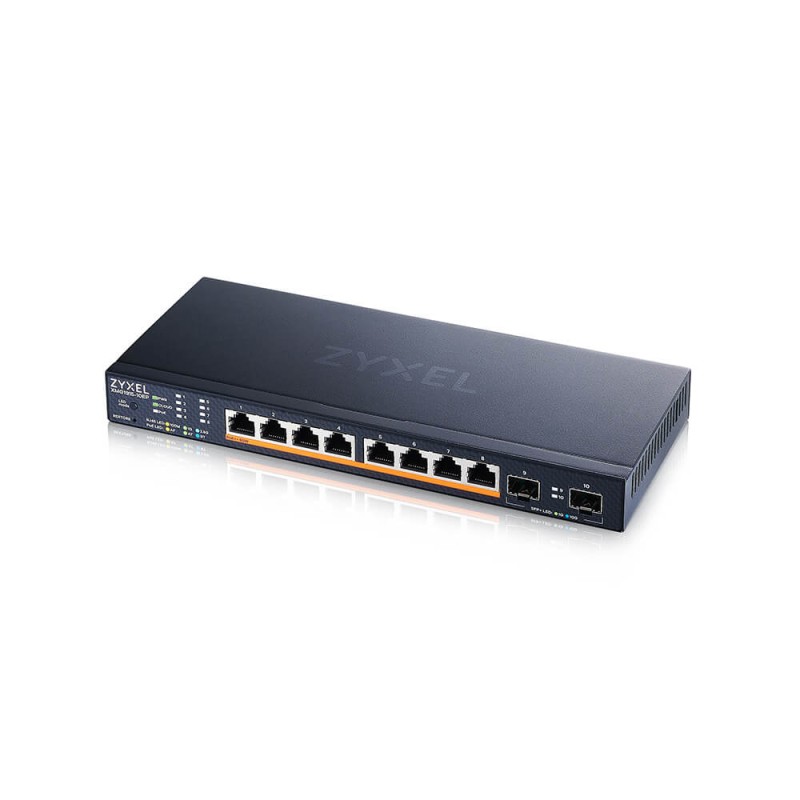 Zyxel Switch smart managed Layer2 10 Port &bull 8x 2.5 GbE &bull PoE Budget 130 Watt &bull 8x PoE bt &bull 2x SFP+ &bull Desktop