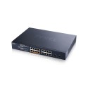 Zyxel Switch smart managed Layer2 18 Port &bull 16x 2.5 GbE &bull PoE Budget 180 Watt &bull 8x PoE bt &bull 2x SFP+ &bull 19" &b
