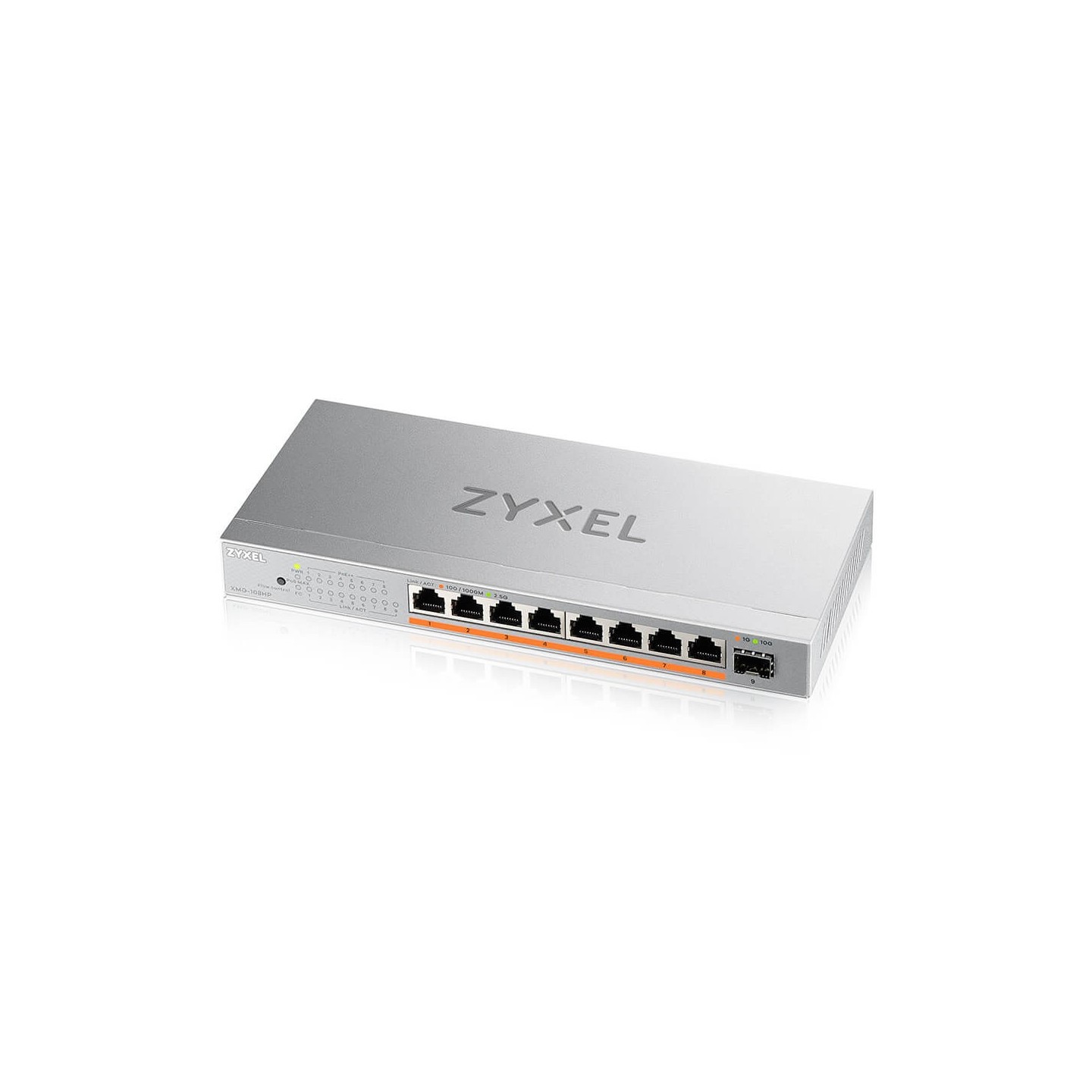 Zyxel Switch unmanaged Layer2 8 Port &bull 8x 10/2.5 GbE &bull 1x SFP+ &bull PoE Budget 100 Watt &bull 8x PoE bt &bull Desktop &