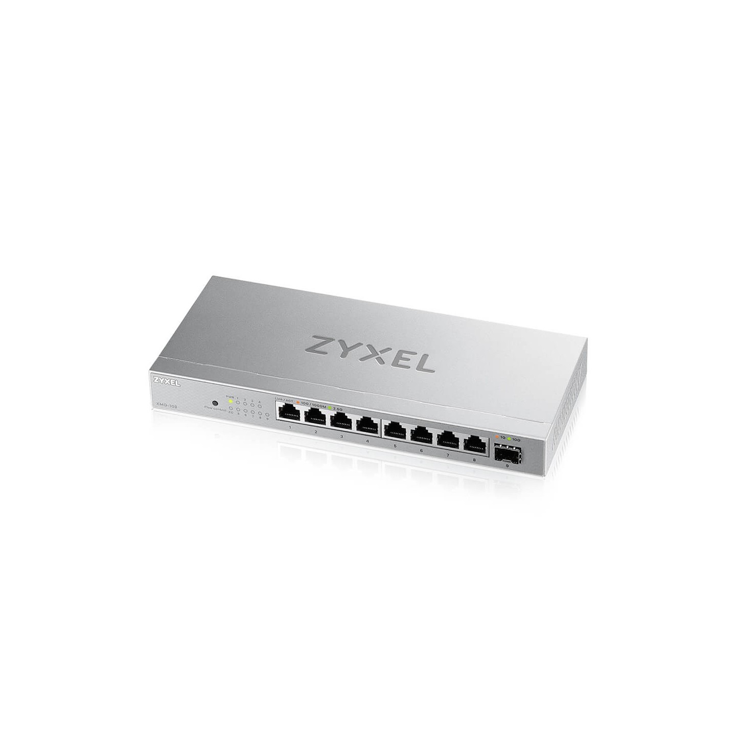 Zyxel Switch unmanaged Layer2 8 Port &bull 8x 10/2.5 GbE &bull 1x SFP+, Desktop &bull Lüfterlos &bull XMG-108-ZZ0101F - 227172 -
