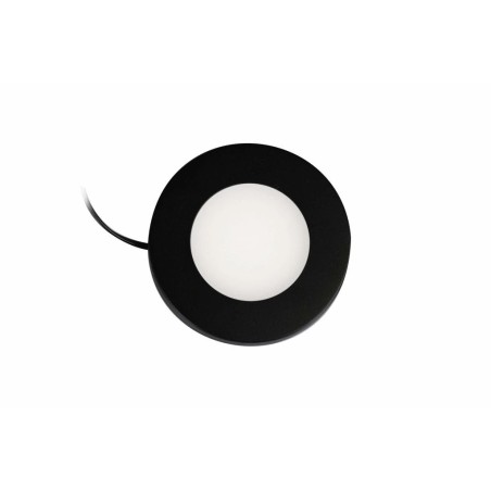 Synergy 21 Downlight Round / 4000K Schwarz / 12V / 76Ø x 10mm Möbelleuchte mit AMP Stecker - 248389 - 1