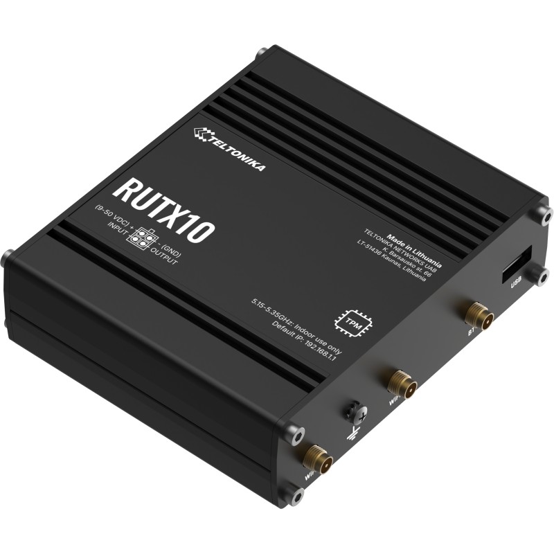 Teltonika · Router · RUTX10 · Ethernet Router, 4x Gigabit LAN Port, Dual Band WiFi (Wave-2 802.11ac), USB, Bluetooth, M2M - 1744