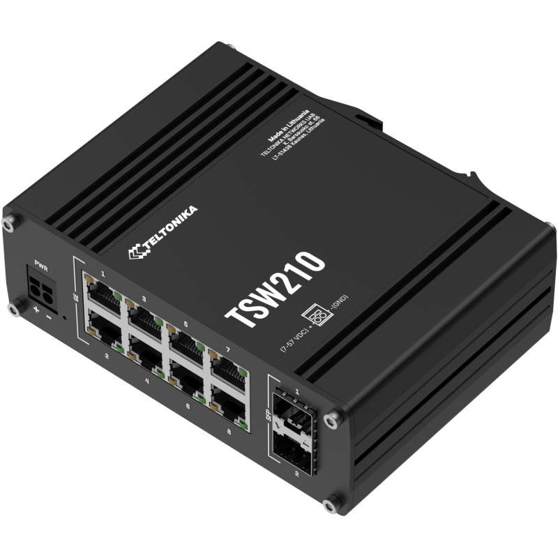 Teltonika · Switch · TSW210 · 8 Port Gigabit Industrial unmanaged Switch, 2 SFP - 211419 - 4
