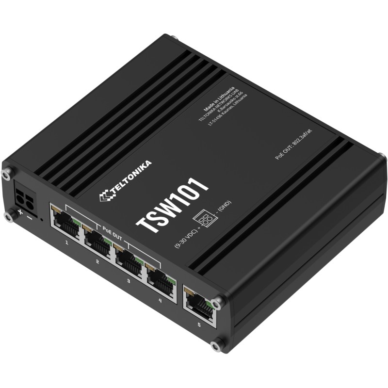 Teltonika · Switch · TSW101 · 5 Port Gigabit Industrial unmanaged POE Switch - 212049 - 4