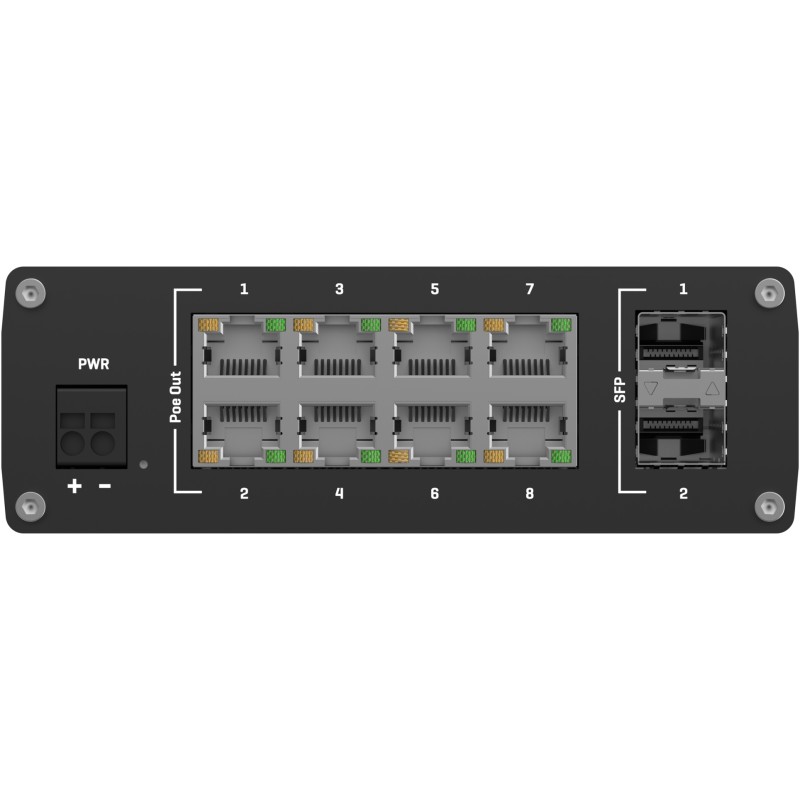 Teltonika · Switch · TSW200 · 8 Port Gigabit Industrial unmanaged PoE+ Switch, 2 SFP - 232049 - 5