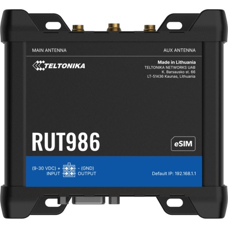 Teltonika · Router · RUT986 · INDUSTRIAL GLOBAL LTE CAT 4 Router - 257394 - 1