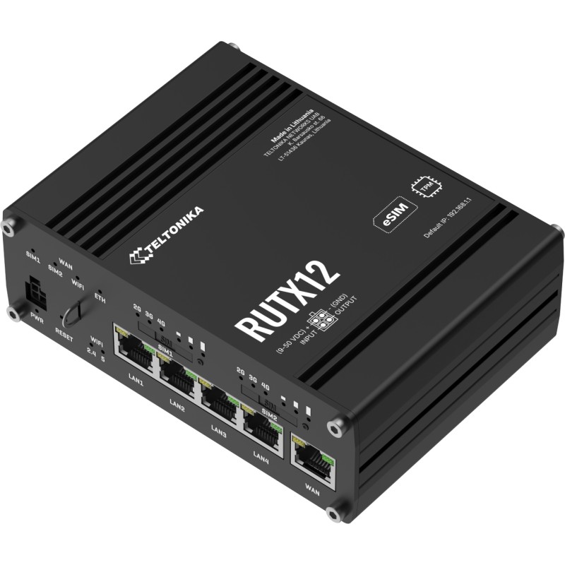 Teltonika · Router · RUTX12 · Dual LTE CAT6 Router WLAN, Dual Band WiFi (Wave-2 802.11ac), 2 SIM - 187960 - 13
