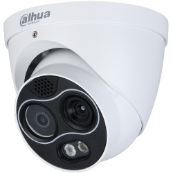 Dahua IP thermal eyeball camera, 4 MP, 3.5/4 mm, IR 30 m, IP67, white - DHI-TPC-DF1241-B3F4-DW-S8 - 1