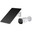 IP-WLAN-Bullet-Kamera, 4 MP, 2,1 mm, IR 15 m, mit Solarpanel, inkl. Akku 6,5 Ah, IP66, weiß - DH-KIT-EUR/IPC-BF4CP-0210B-XL-Pear