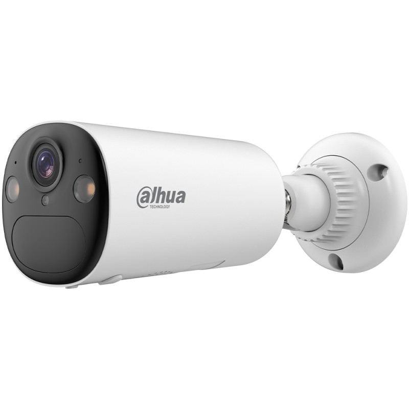 4G IP-Bullet-Kamera, 4 MP, 2,1 mm, IR 15 m, mit Solarpanel, inkl. Akku 6,5 Ah, IP66, weiß - DH-KIT-EUR/IPC-BF4CP-4G-0210B-XL-Pea