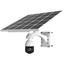 4G IP-PTZ-Dome-Kamera, 4 MP, 5 - 125 mm, IR 100 m, mit Solarpanel, IP66, weiß - KIT/DH-PFM378-B125-CB-V2/DH-SD49425DB-HNY-GQ-EAU