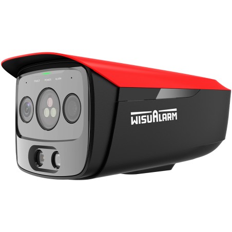 IP-Thermal-Bullet-Kamera, Flame Detection, 5 MP, 3,2/4 mm, IR 50 m, IP67, rot, schwarz - DHI-HY-FT443HFP-TD3F4 - 1
