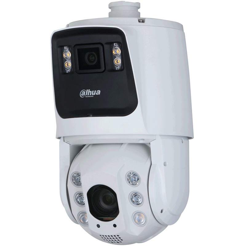 IP-Panorama-PTZ-Dome-Kamera, 2x 4 MP, 4/4,8 - 115 mm, IR 150 m, IP66, weiß - DH-SDT7C424-4F-ZBZJ-APV-0400 - 1