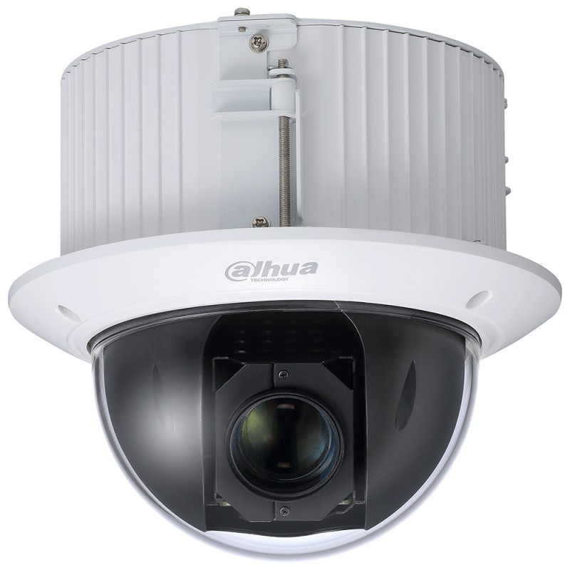 Dahua HD-CVI-PTZ-Dome-Kamera, 2MP, 4,8-120mm, IK10, Weiss, Unterputz