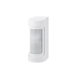 Dual-PIR/MW-Außenmelder, 12m/90°, Abdecküberwachung, f. Funk