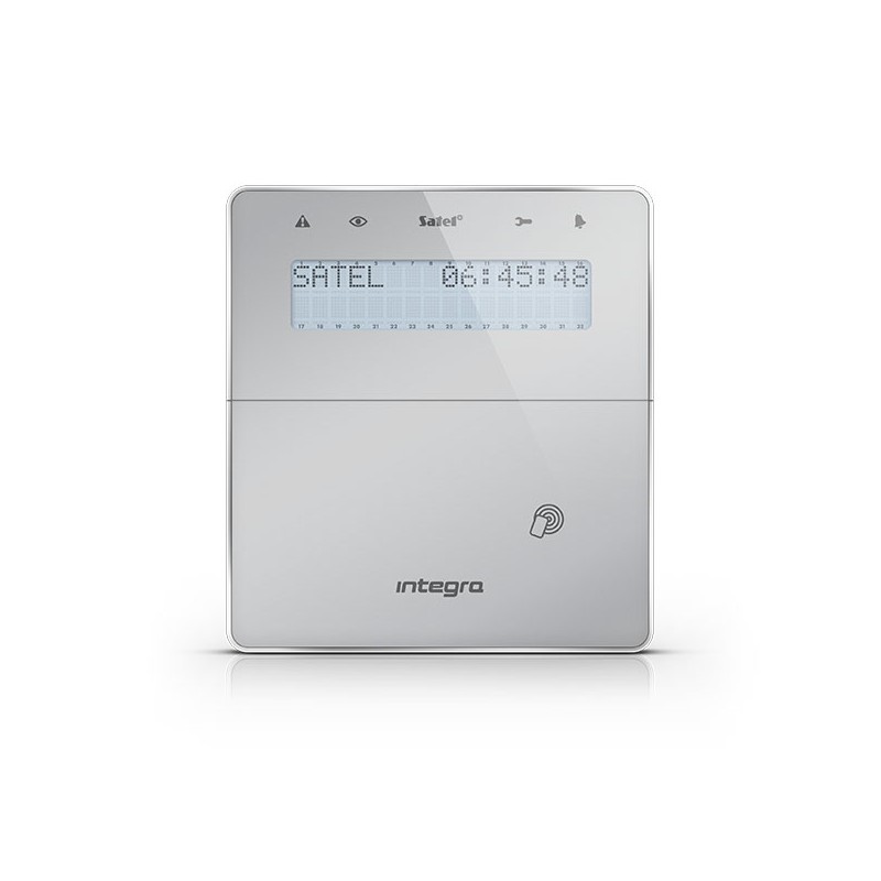Satel Integra radio control unit, integrated reader, silver - INT-KWRL-SSW - 1