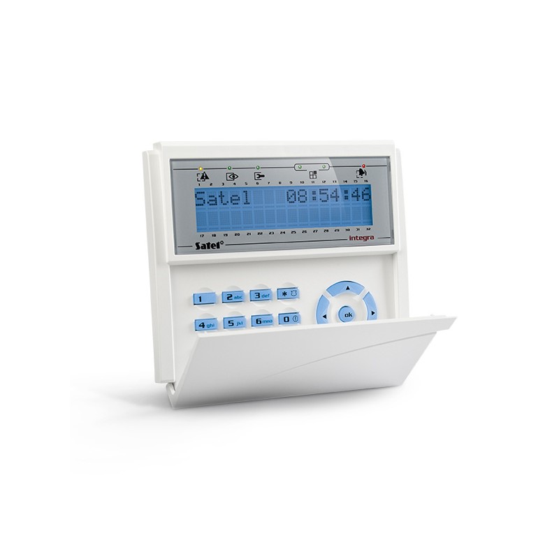 Satel Integra Bedienteil mit Hintergrundbeleuchtung blau - INT-KLCD-BL - 1