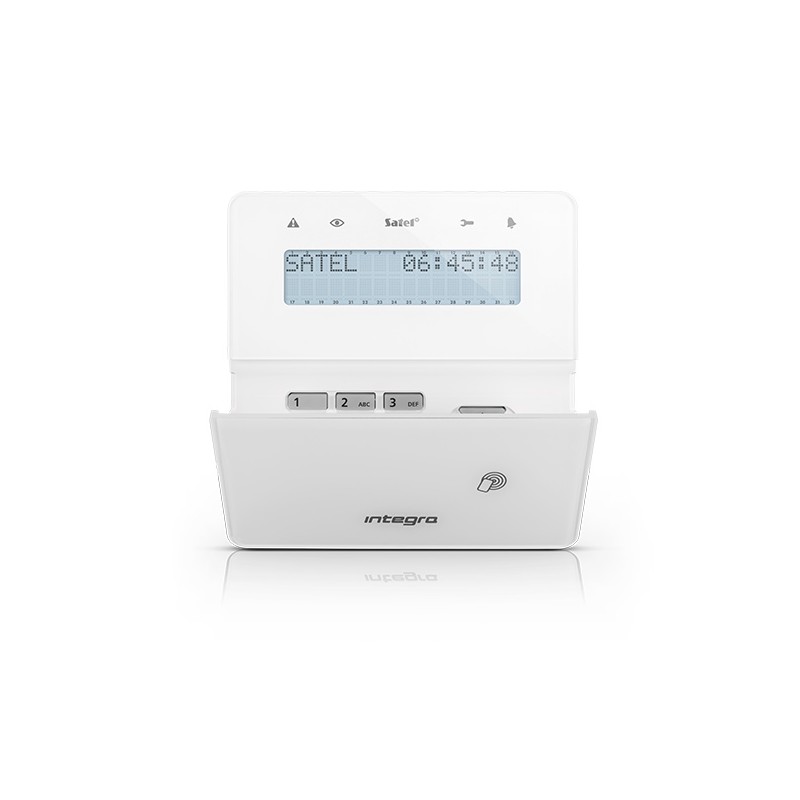 Integra wireless LCD control unit, integrated reader, white - INT-KWRL2-W - 1