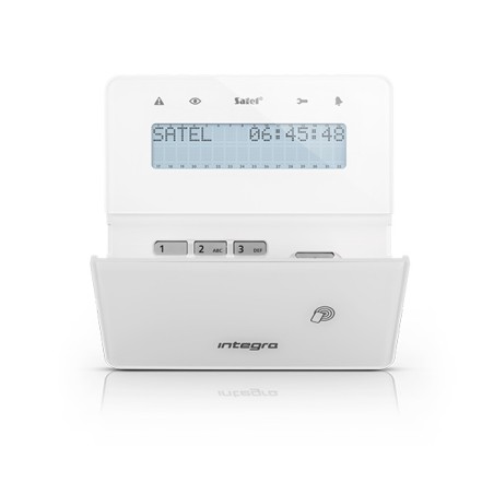 Integra Funk-LCD-Bedienteil, integrierter Leser, weiß - INT-KWRL2-W - 1