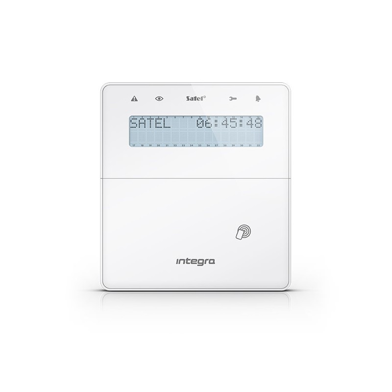 Integra wireless LCD control unit, integrated reader, white - INT-KWRL2-W - 2