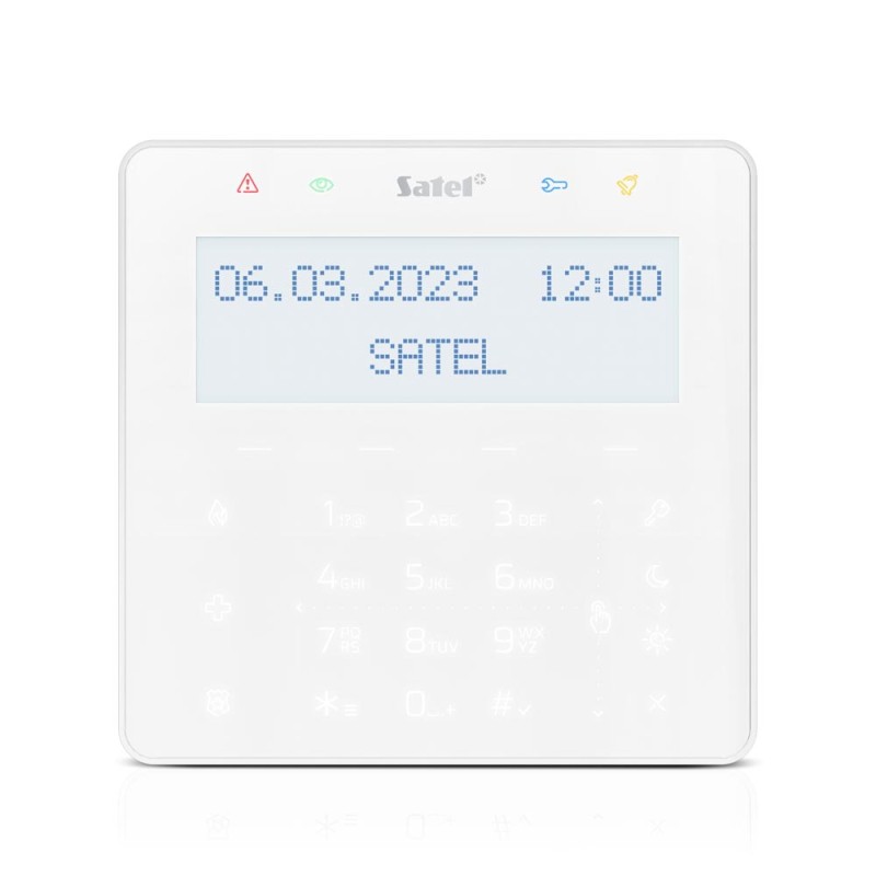 Control panel white with display, touch keypad w. Mifare reader - INT-KSG2R-W - 1