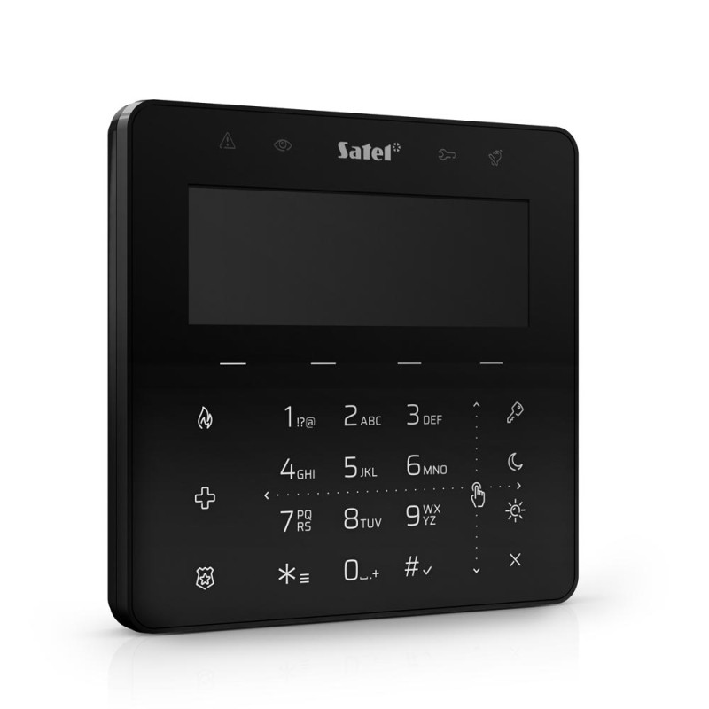 Control panel black with display, touch keypad w. Mifare reader - INT-KSG2R-B - 1