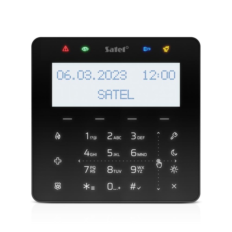 Control panel black with display, touch keypad w. Mifare reader - INT-KSG2R-B - 2