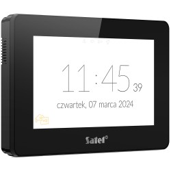 7" touch screen control panel with Mifare reader, TFT display, black - INT-TSH2R-B - 1