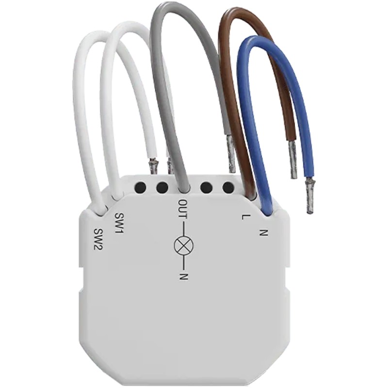 BeWave wireless dimmer, 2 inputs, 868 -868.6 MHz, white, flush-mounted, surface-mounted - ADC-200 - 1