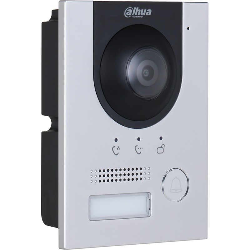 Dahua 2-wire IP video door intercom, 2 MP, IR, IP65, IK07, silver - DHI-VTO2202F-P-S3 - 2