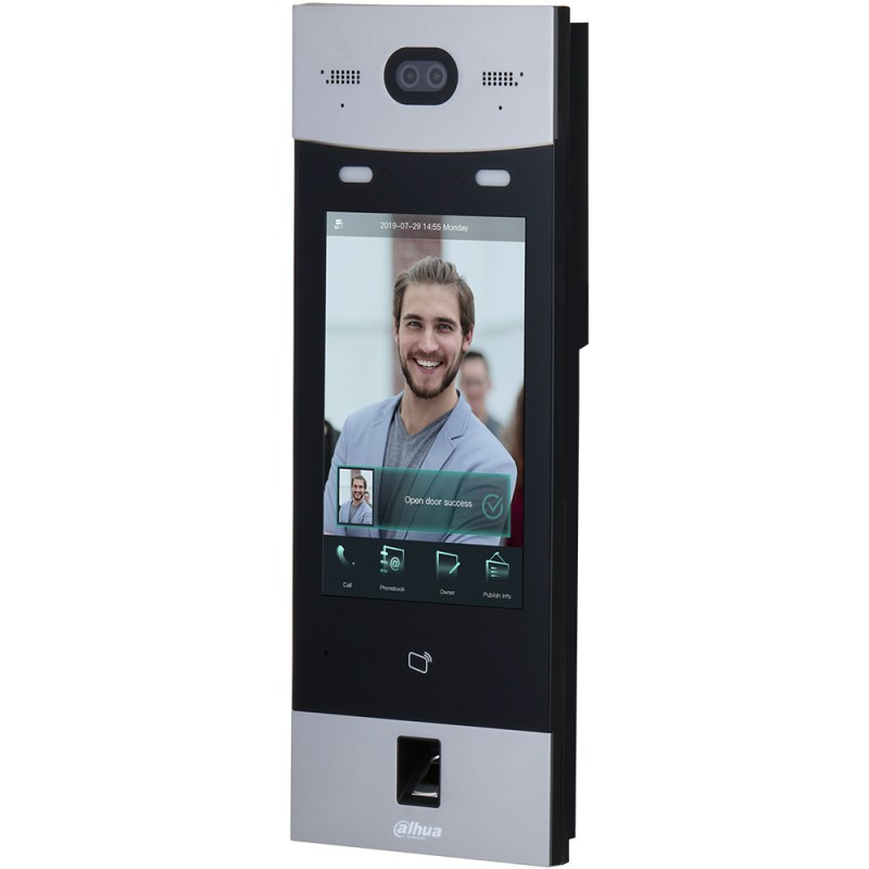 Dahua IP video intercom with fingerprint scanner, face recognition and card reader, 10.1" IPS touch screen, 2 MP, IP6 - DHI-VTO9
