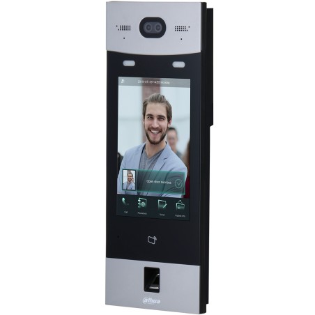 Dahua IP video intercom with fingerprint scanner, face recognition and card reader, 10.1" IPS touch screen, 2 MP, IP6 - DHI-VTO9