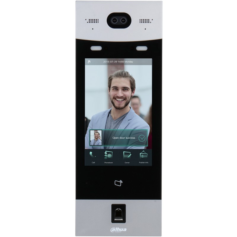 Dahua IP video intercom with fingerprint scanner, face recognition and card reader, 10.1" IPS touch screen, 2 MP, IP6 - DHI-VTO9
