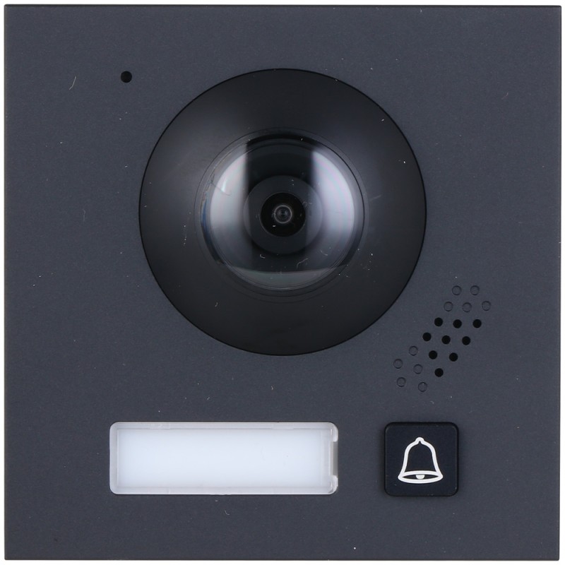 2-Draht-IP-Video-Türsprechstelle, 2 MP, IP65, IK07, schwarz, ohne Logo